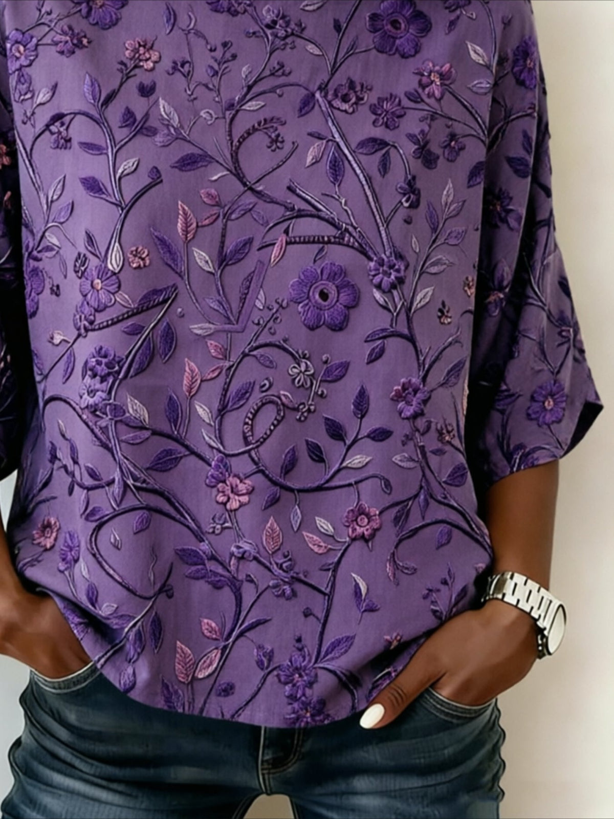 Loose Cotton And Linen Half Sleeve Vintage Shirt