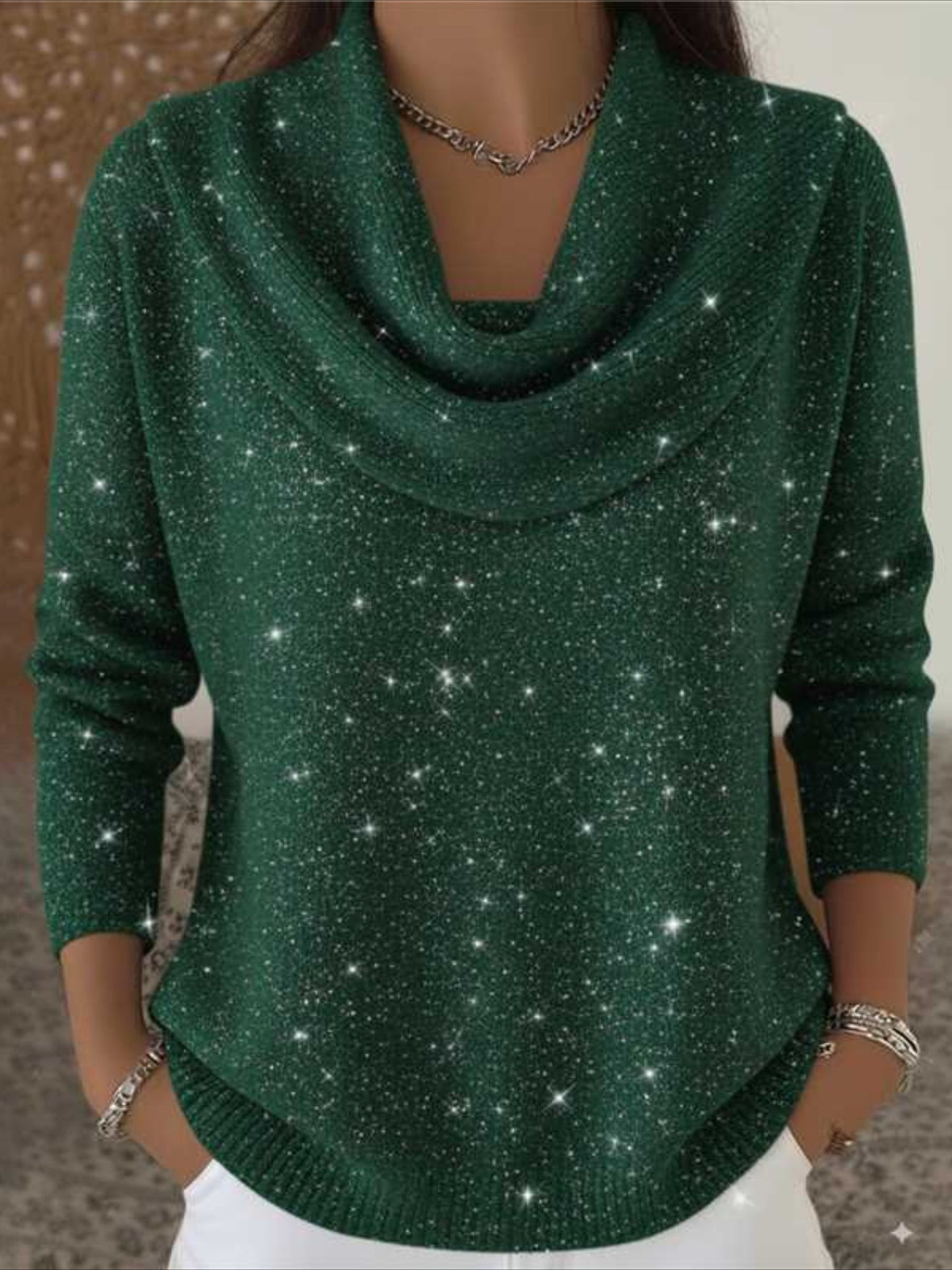 Crew Neck Long Sleeve Casual Sweater