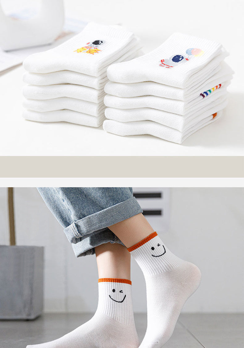 Academic Style Stocks, Cute & Soft Crew Socks, Stylish Korean Fashion Aesthetic