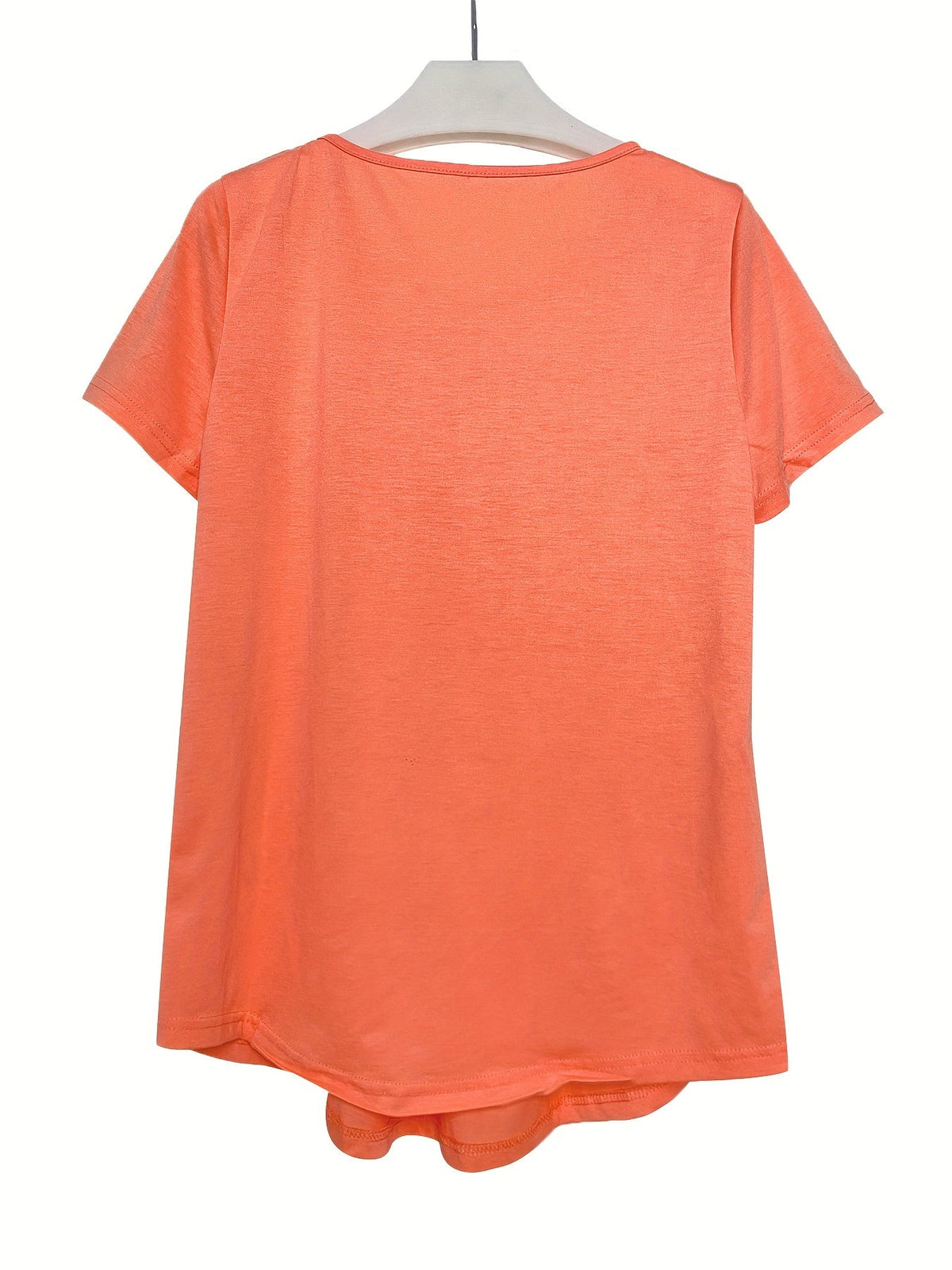 Women's Contrast Lace Ruched T-Shirt - Casual Short Sleeve Top