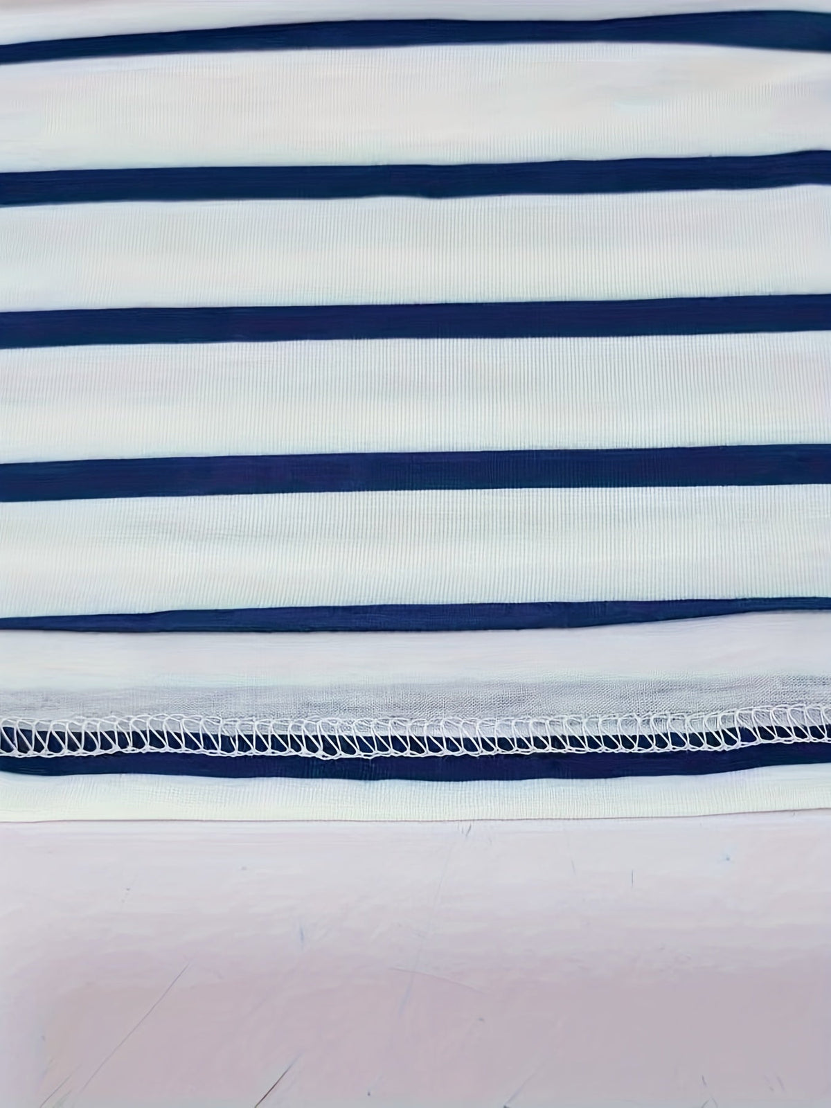 Stripe Print Crew Neck T-Shirt, Casual Long Sleeve Top