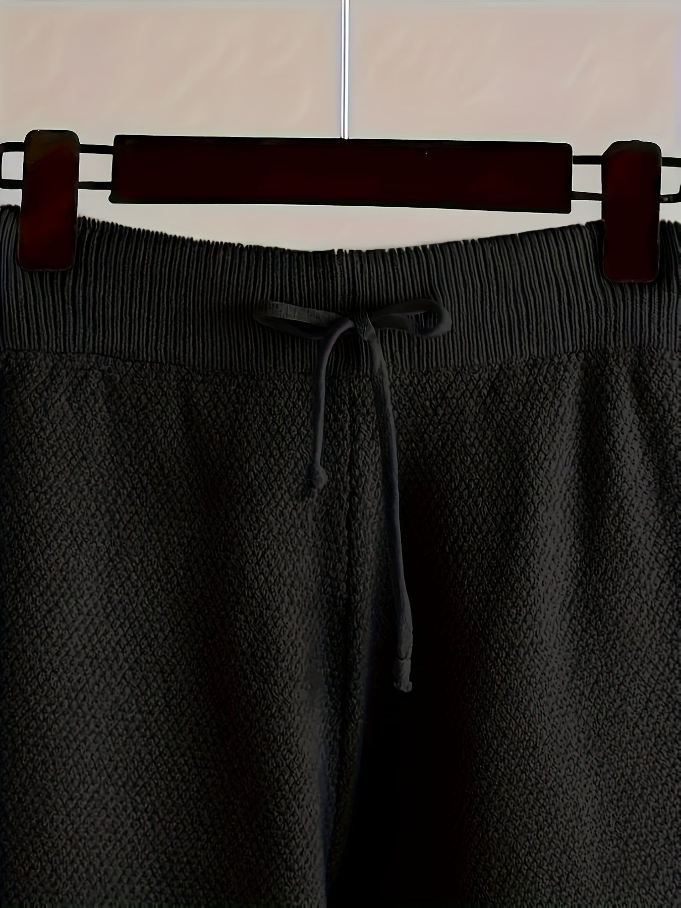 Solid Color Round Neck Sweater & Wide-Leg Pants Two-Piece Set