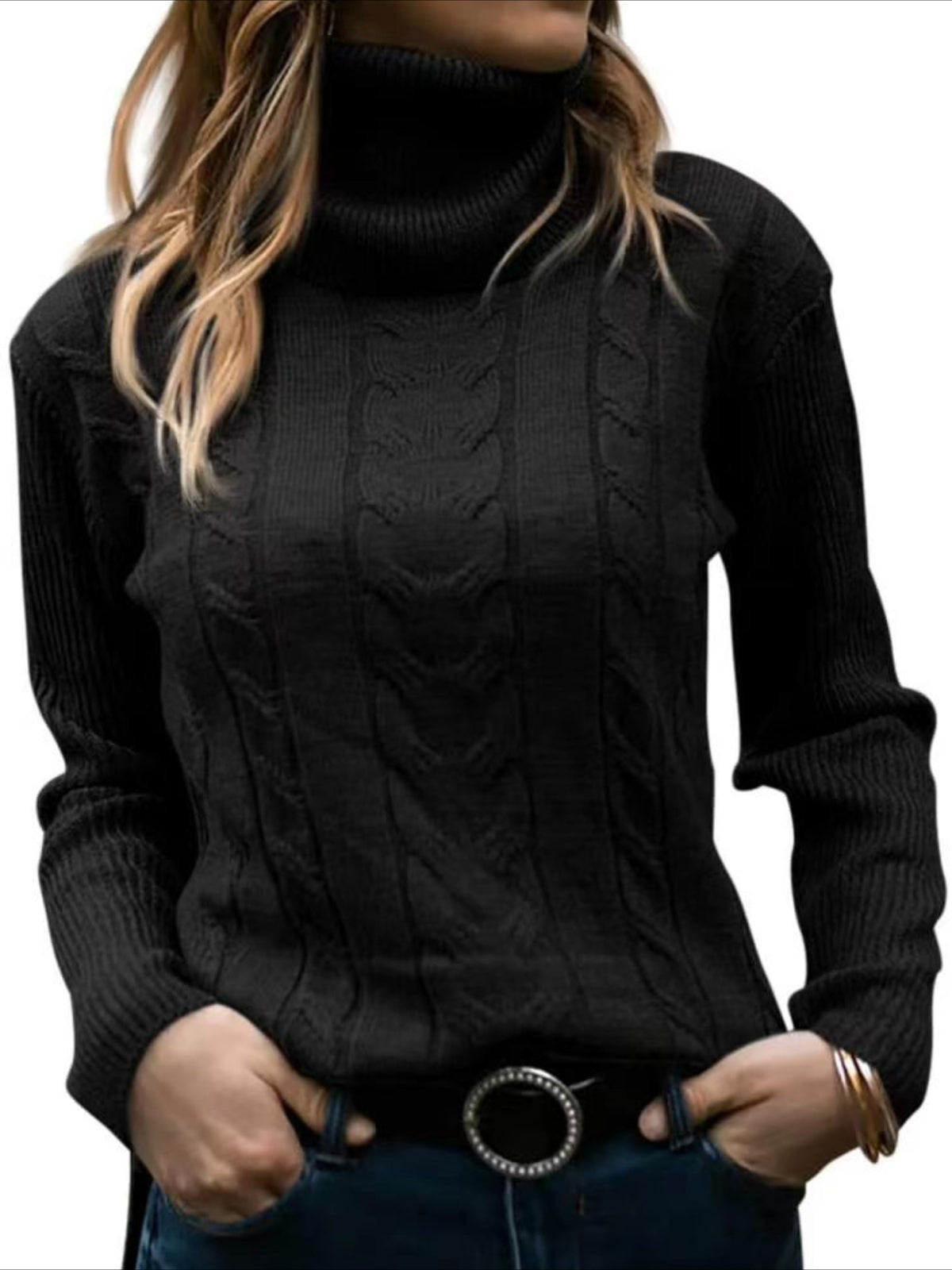 Turtleneck Casual Regular Fit Sweater