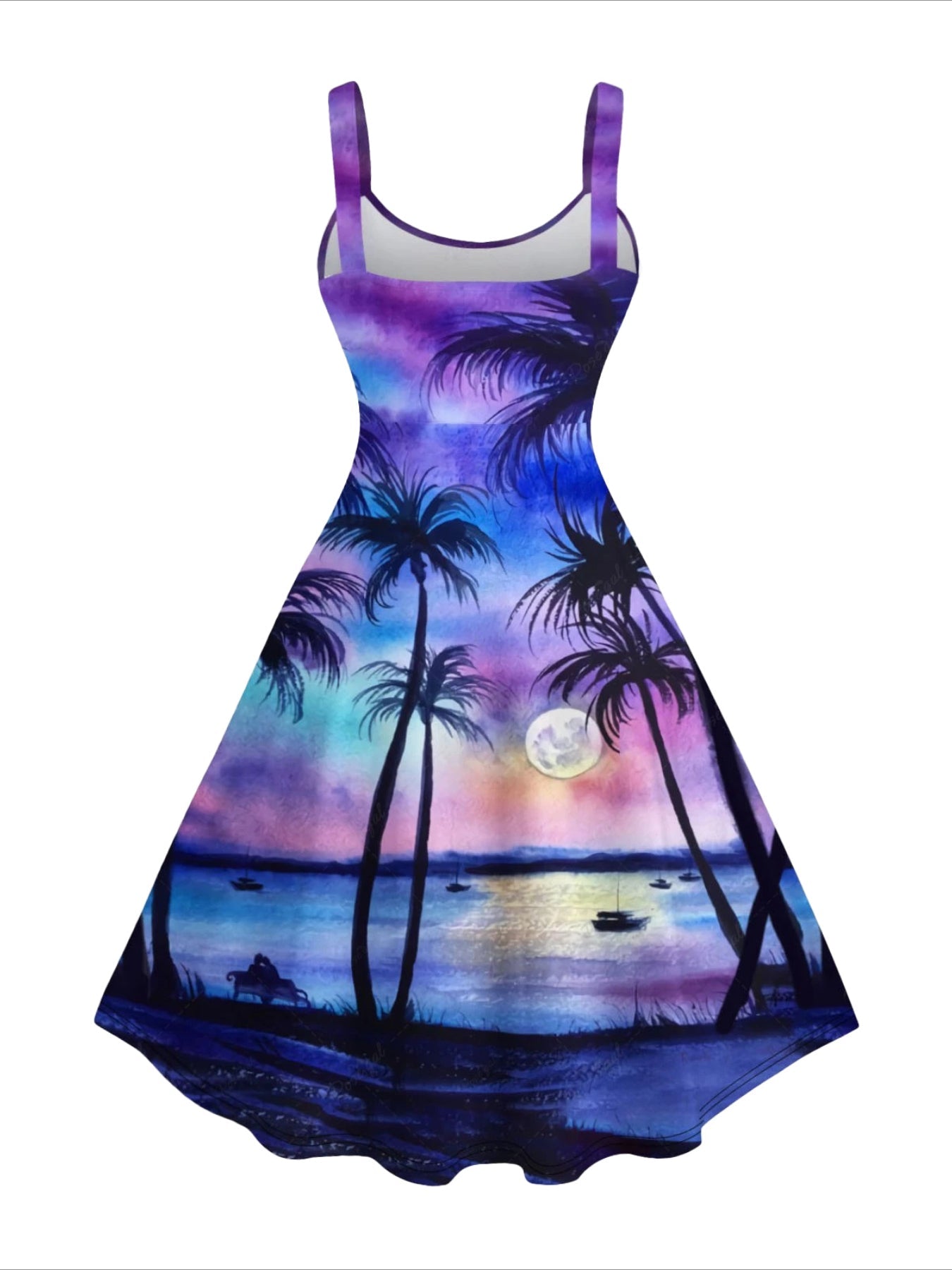 A-Line Sleeveless Knee-Length Tank Dress