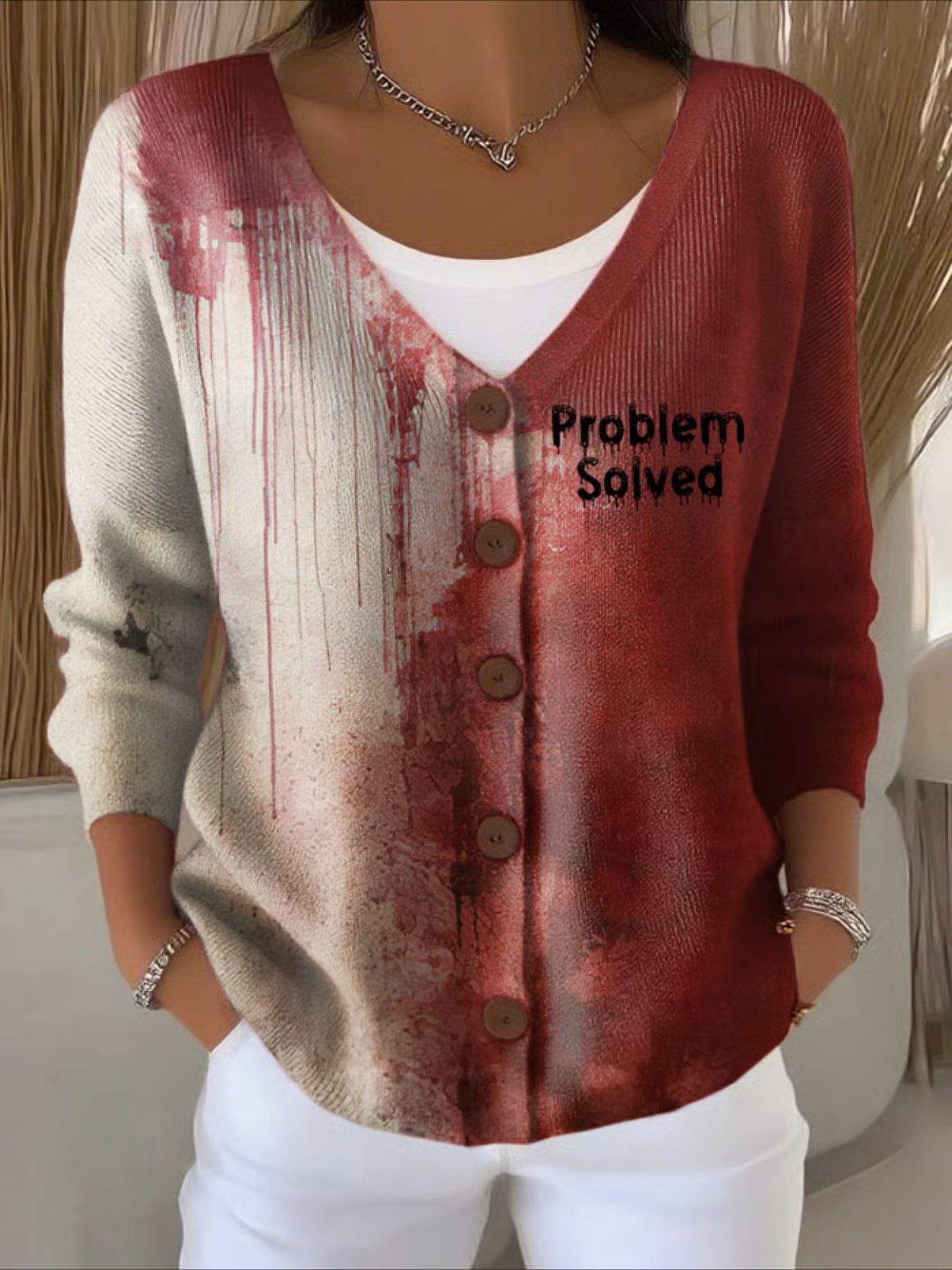 Plain Long Sleeve Comfy Casual Cardigan