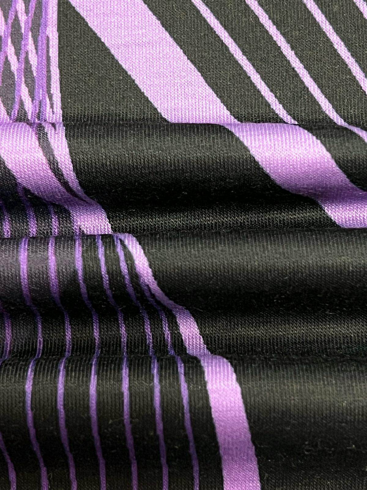 Women's Abstract Stripe Print Contrast Lace Long Sleeve V Neck Top