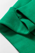 Bright Green Oversize Drop Shoulder Reversible Mock Neck Sweatshirt