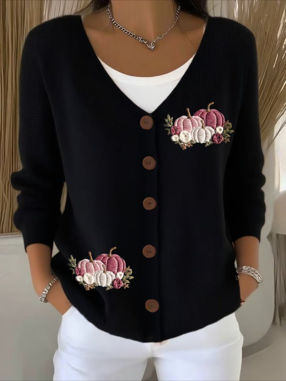 Plain Long Sleeve Comfy Casual Cardigan