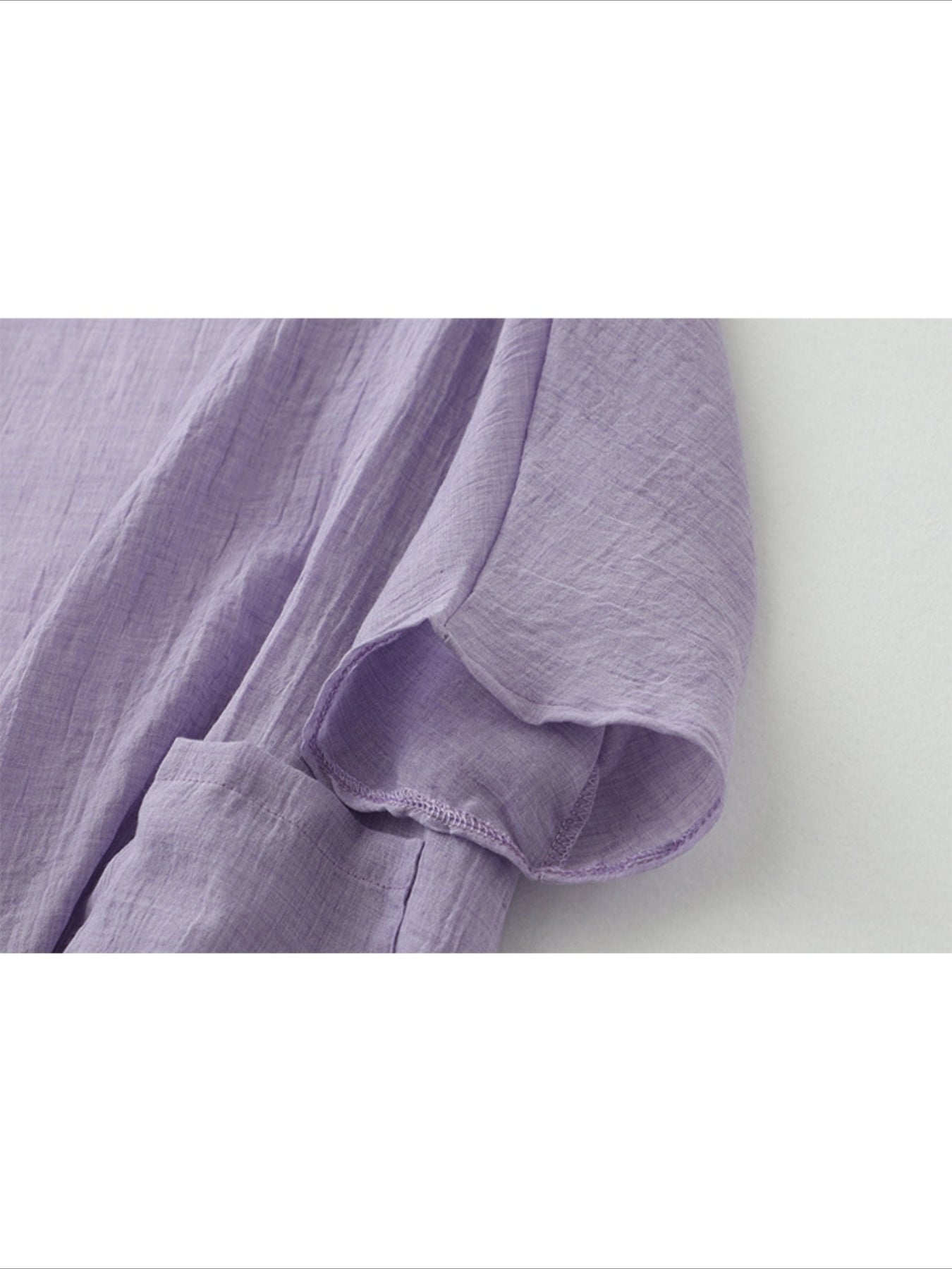 Long Loose Fit Casual Front Opening Short Sleeved and Linen Cover Lightweight and Linen Cardigan