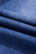 Ashleigh Blue Drawstring Waist Ankle Length Casual Jeans Regular Fit Pocket Detail Denim Pants