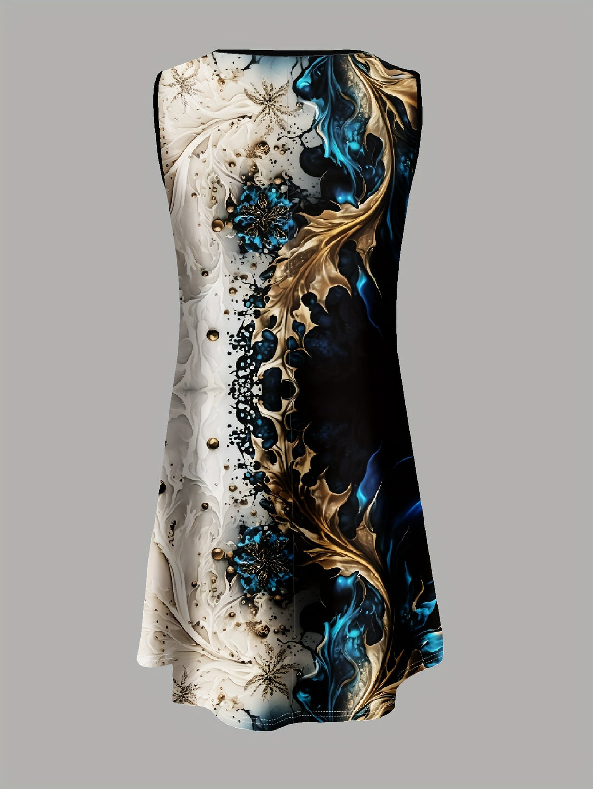 Elegant Casual A-Line Floral Print Sleeveless Dress