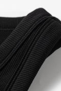Black Slim Ribbed Padded Tank Top