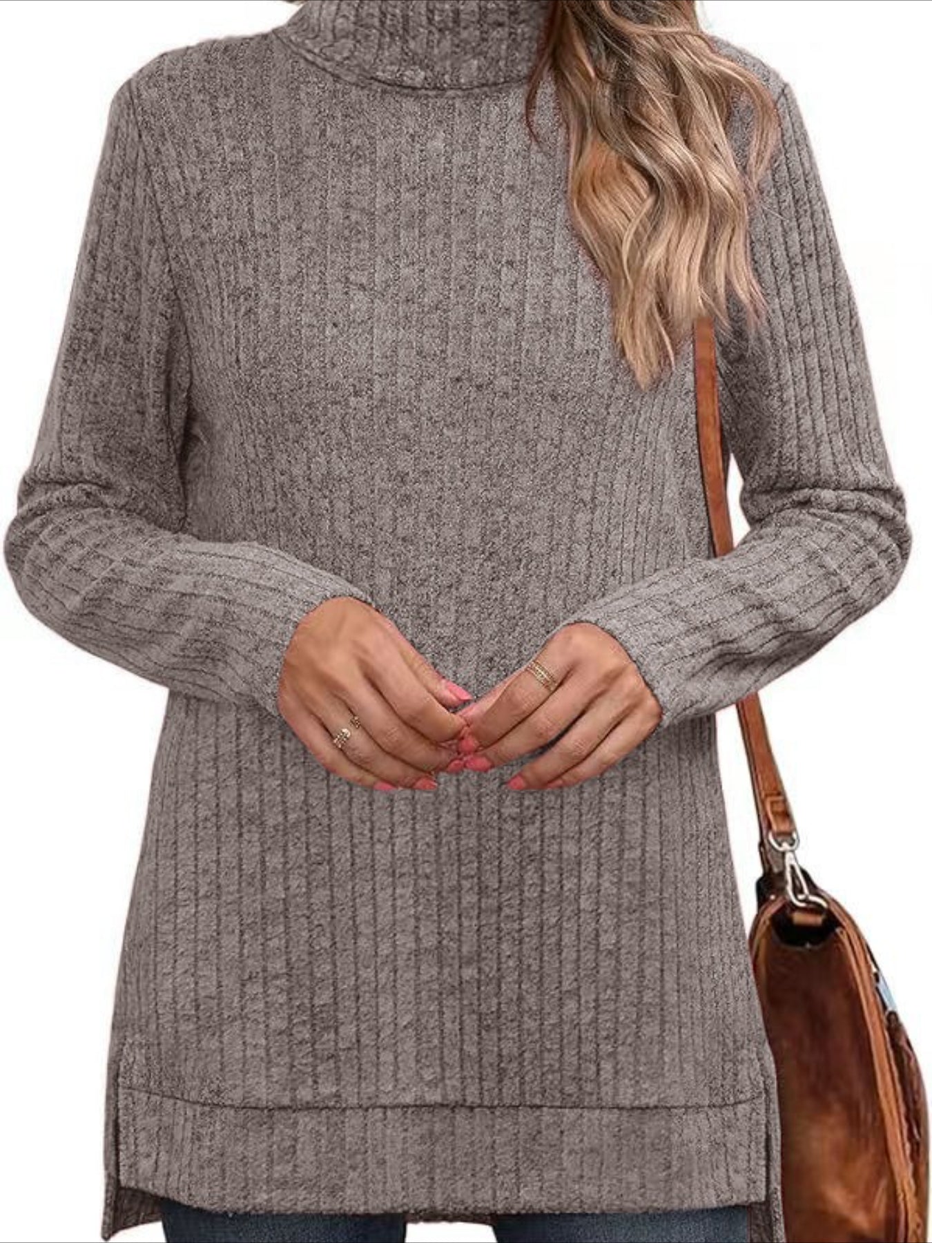 Pullover Turtle Neck Long Sleeve Sweater