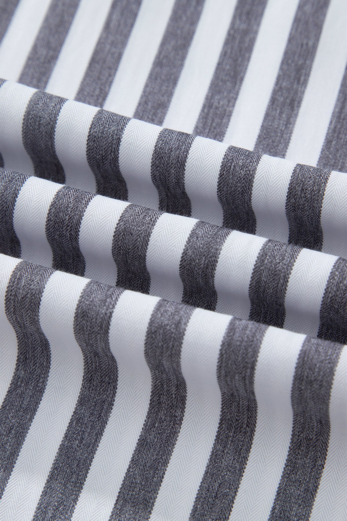 Black Stripe Shirred High Waist Loose Summer Pants
