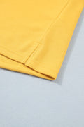 Banana Cream Loose Polo Tee Elastic Waist 2pcs Short Set