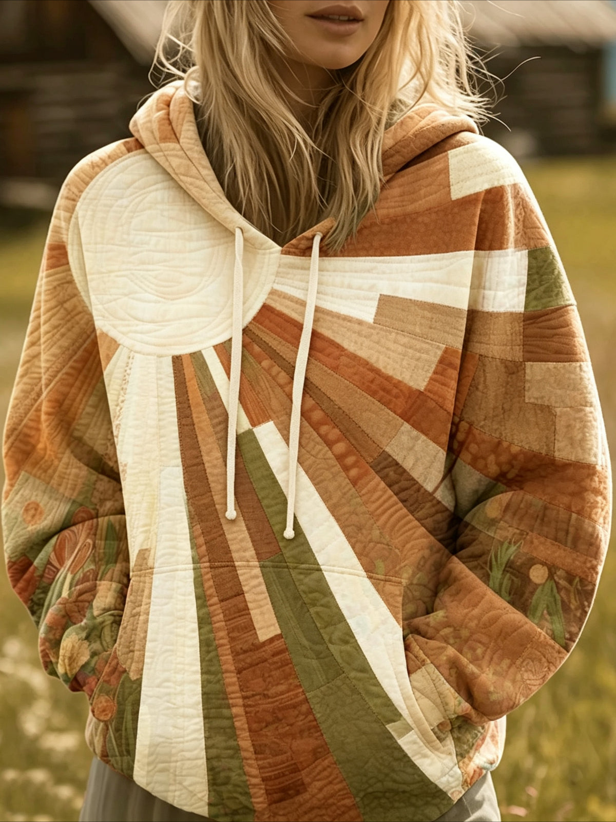 Floral Long Sleeve Vintage Spring/Fall Hoodie