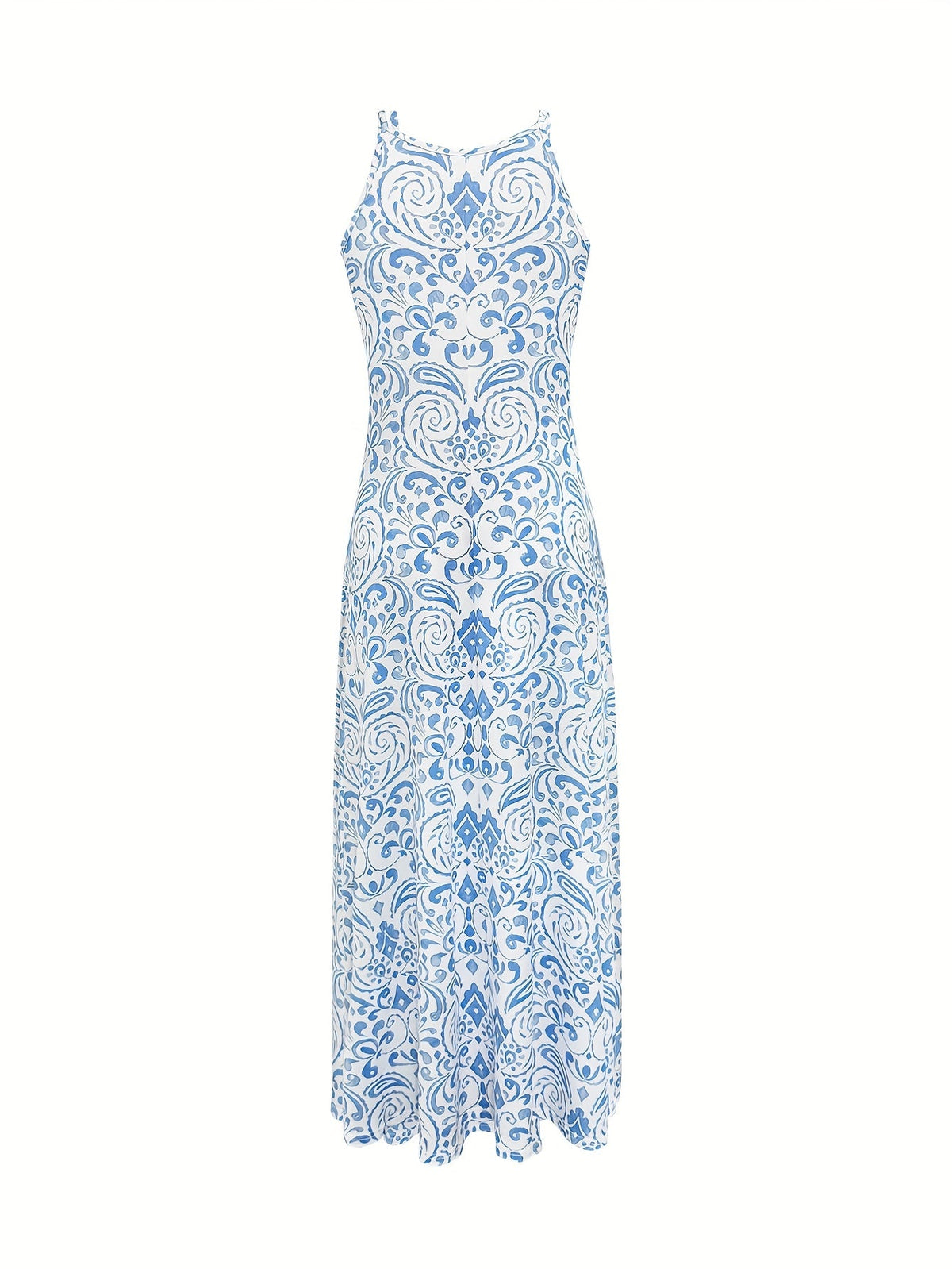 Spaghetti Strap Knee Floral Print Camisole Dress