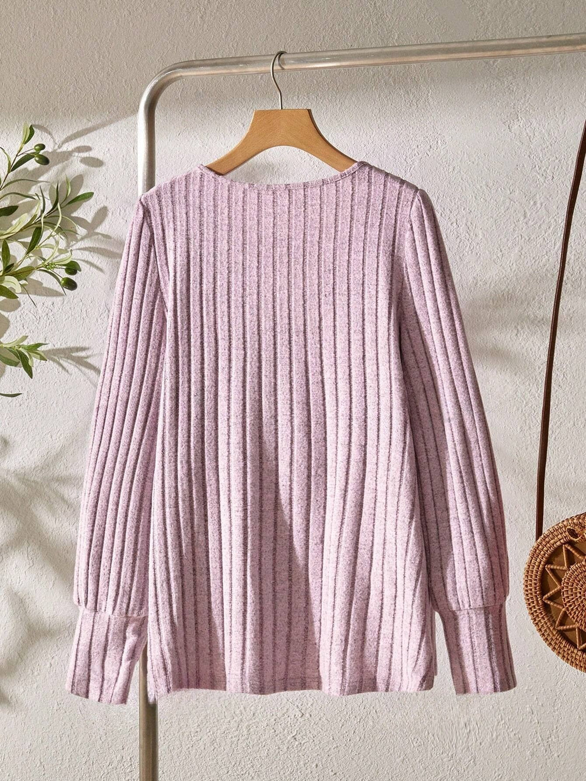 Casual Contrast Lace Round Neck Long Sleeve T-Shirt
