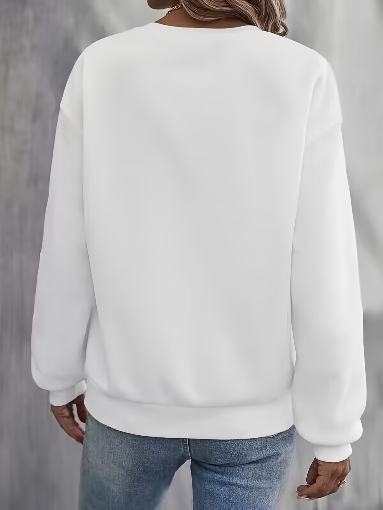 Women's Sweatshirt Casual Christmas Crew Neck Printed Long Sleeve Fashion Fall Loose Pullover
