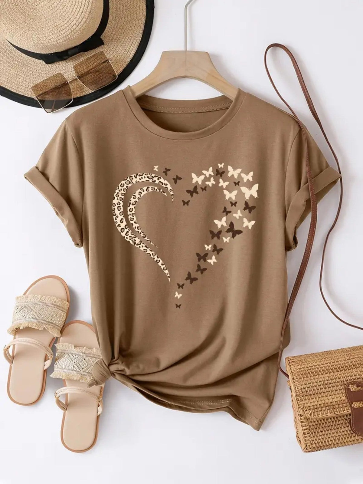 Comfortable And Relaxed Round Neck Short Sleeve Suitable T-Shirt