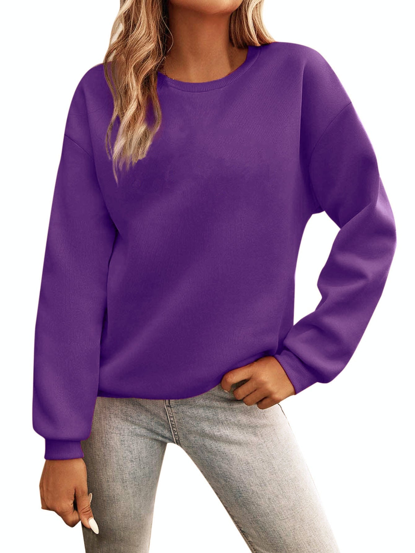 Crew Neck Cat Casual Jersey Long Sleeve Sweatshirt