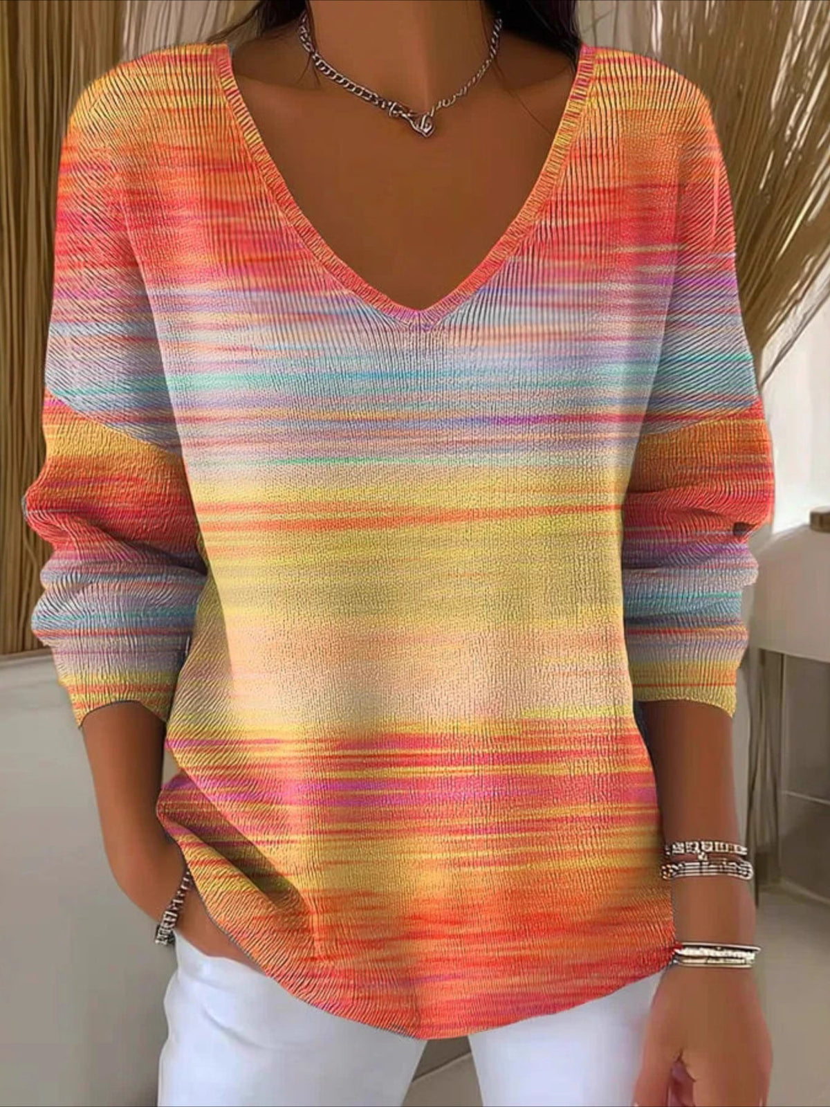 Halloween Women Floral Long Sleeve Comfy Casual Sweater Tee