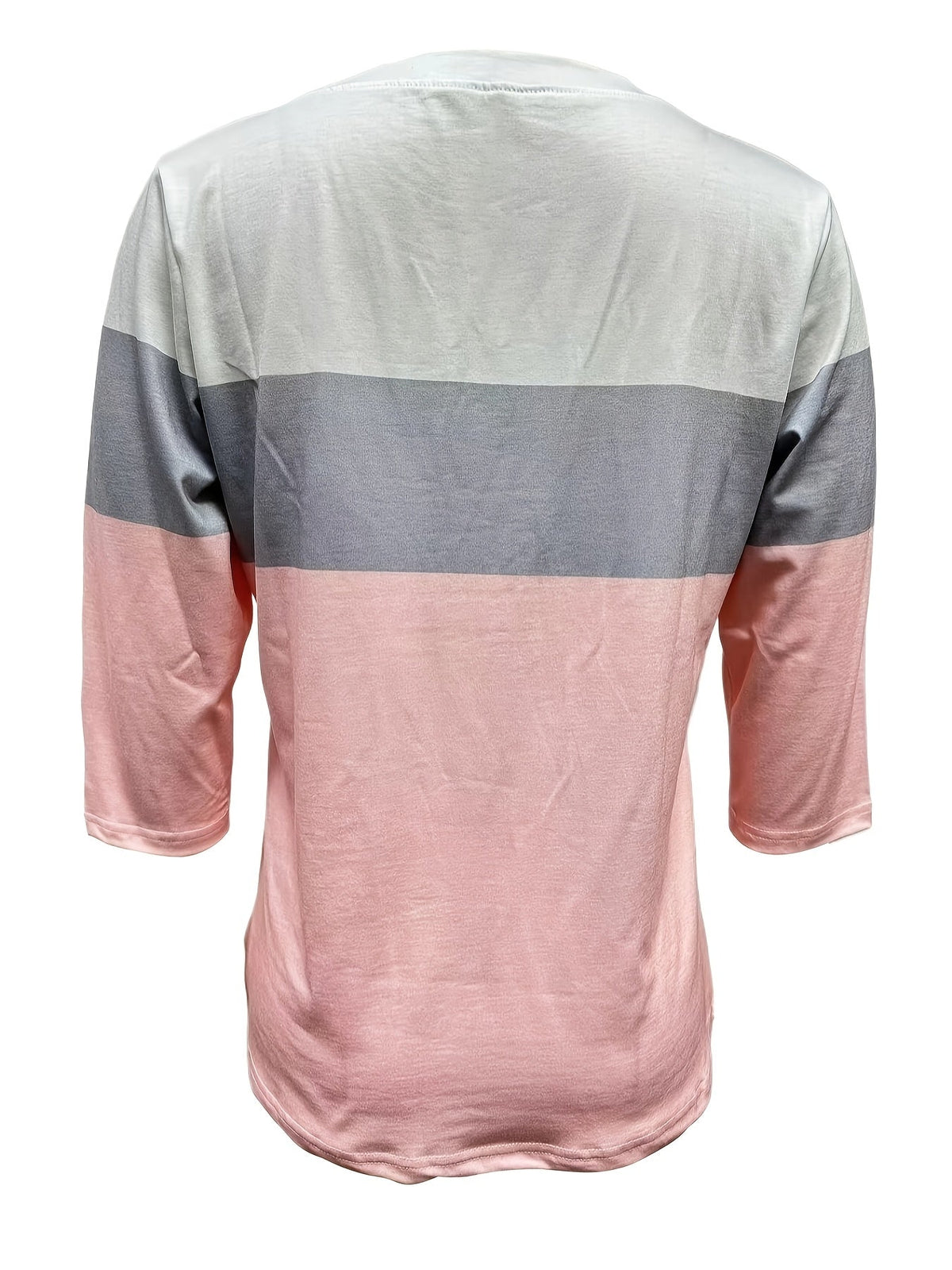 Regular Fit Printed Three-Quarter Sleeve Round Neck T-Shirt