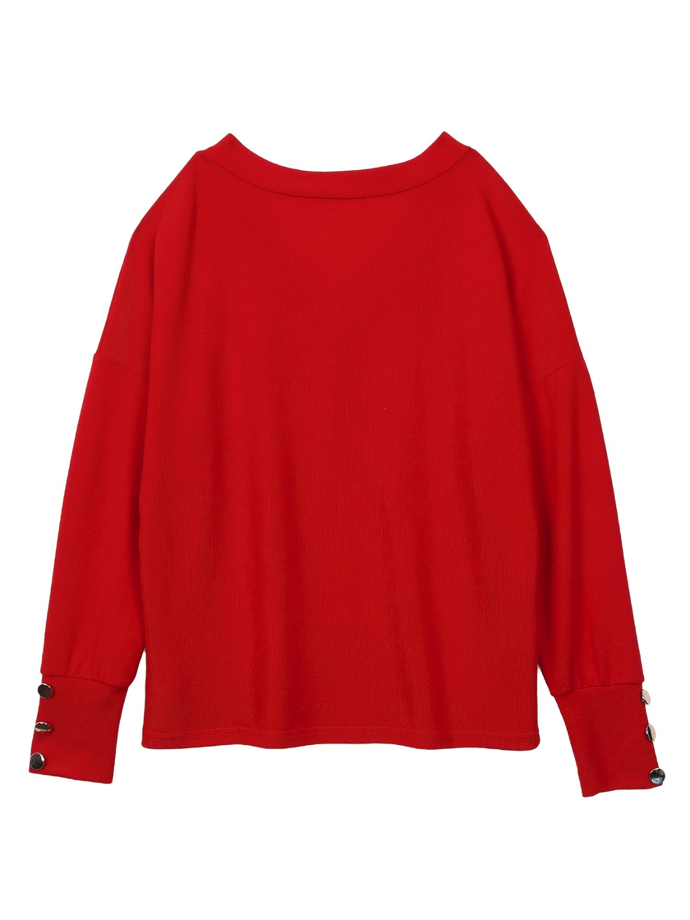 Basic Solid V-neck T-Shirt, Casual Long Sleeve Stretchy T-Shirt, Casual Every Day Tops