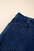 Dirty blue Daily Fashion Straight Leg Mid-rise Shift Jeans