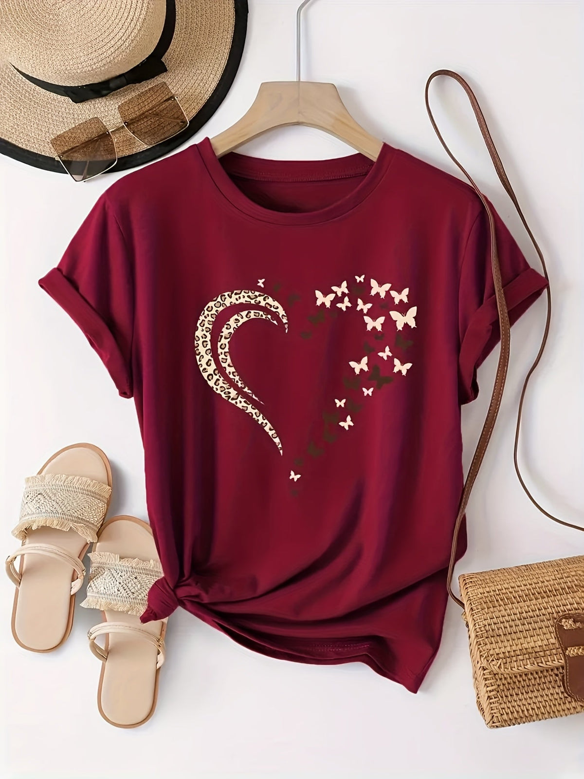 Comfortable And Relaxed Round Neck Short Sleeve Suitable T-Shirt