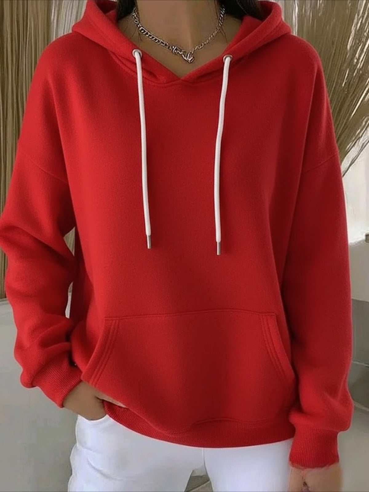 Christmas Grid Pullover Hoodie Sweatshirt