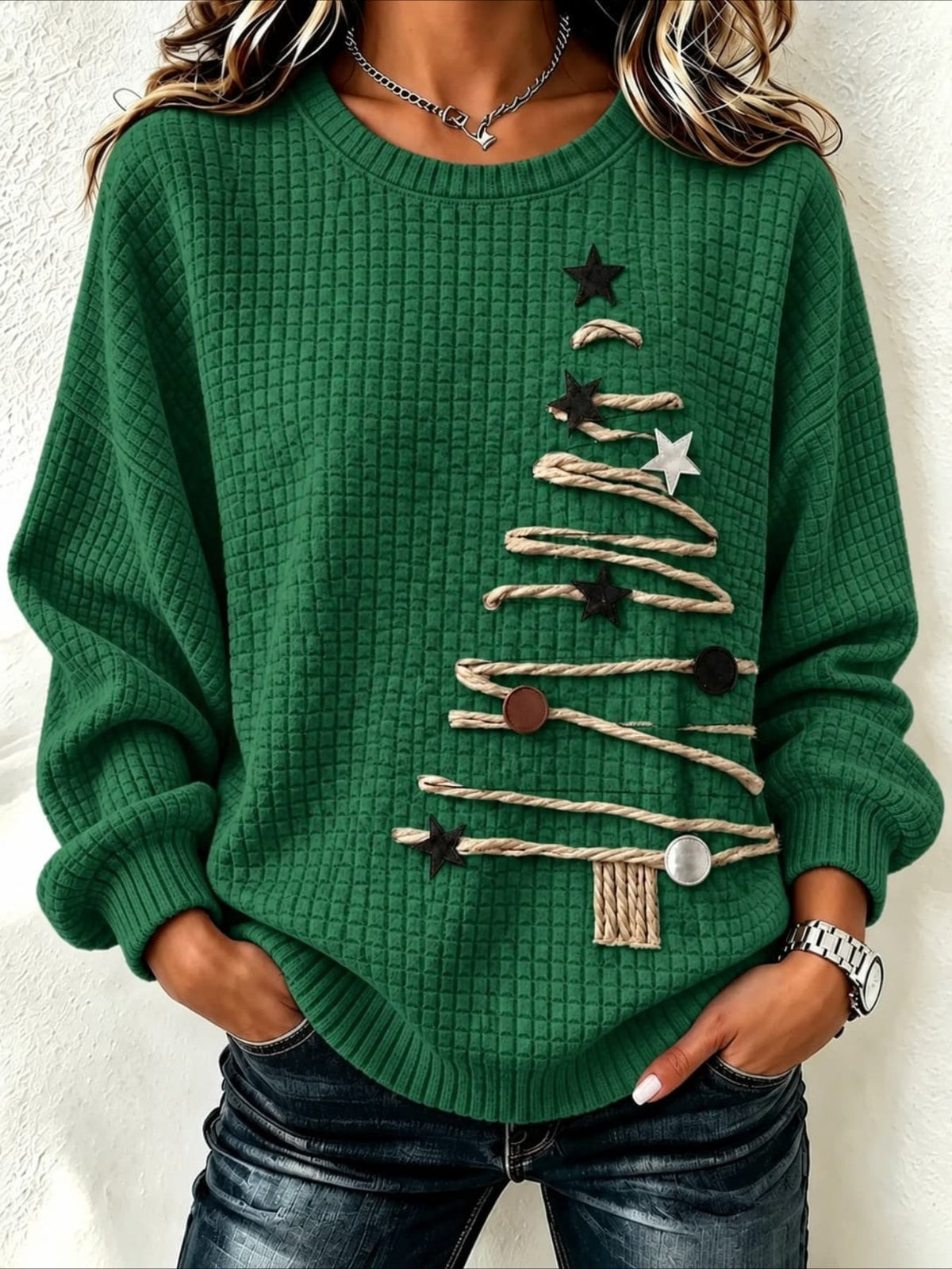 Christmas Snowman Casual Crew Neck Regular Fit Sweatshirt