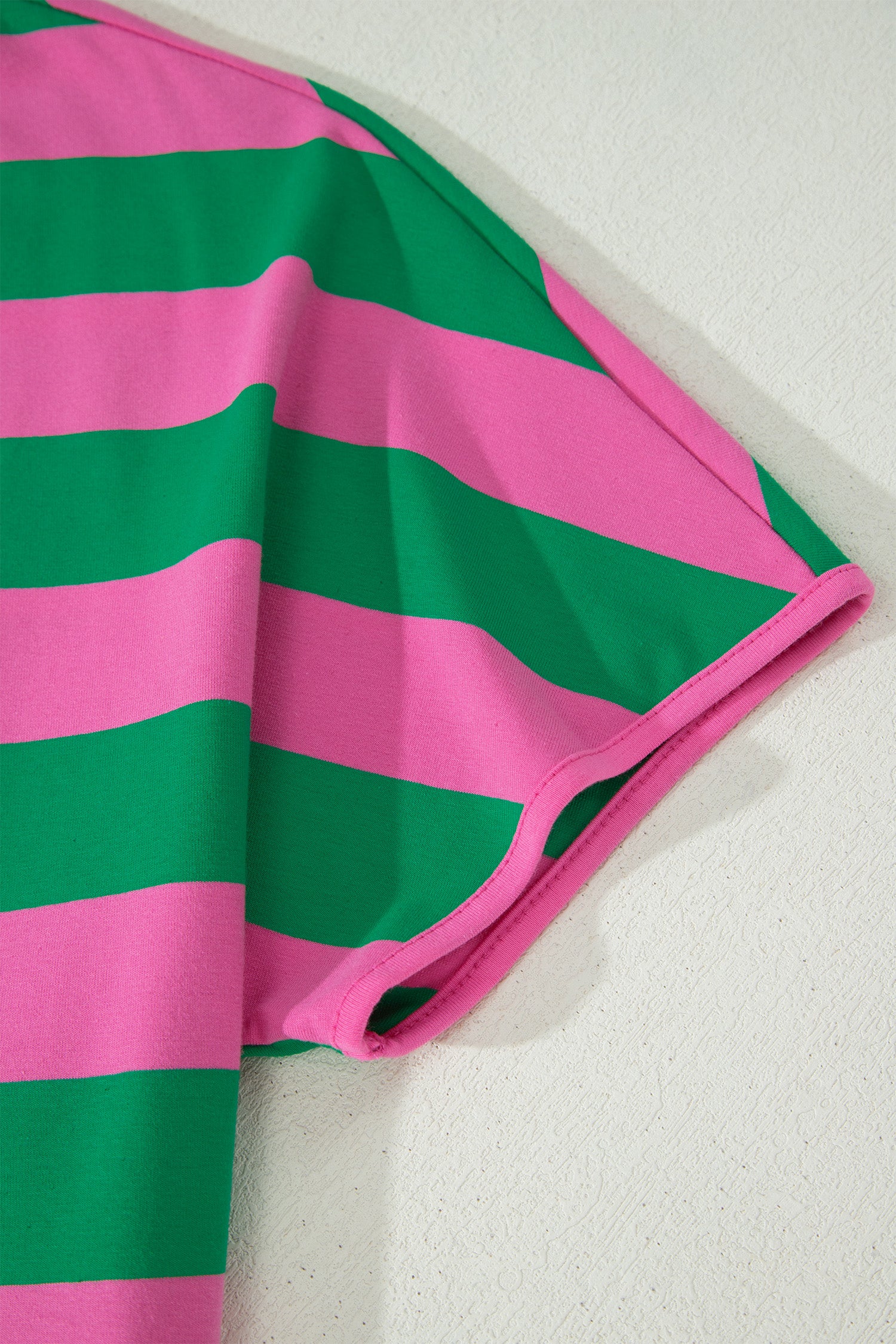 Rose Stripe Dolman Tee Drawstring Skort Athletic 2pcs Set