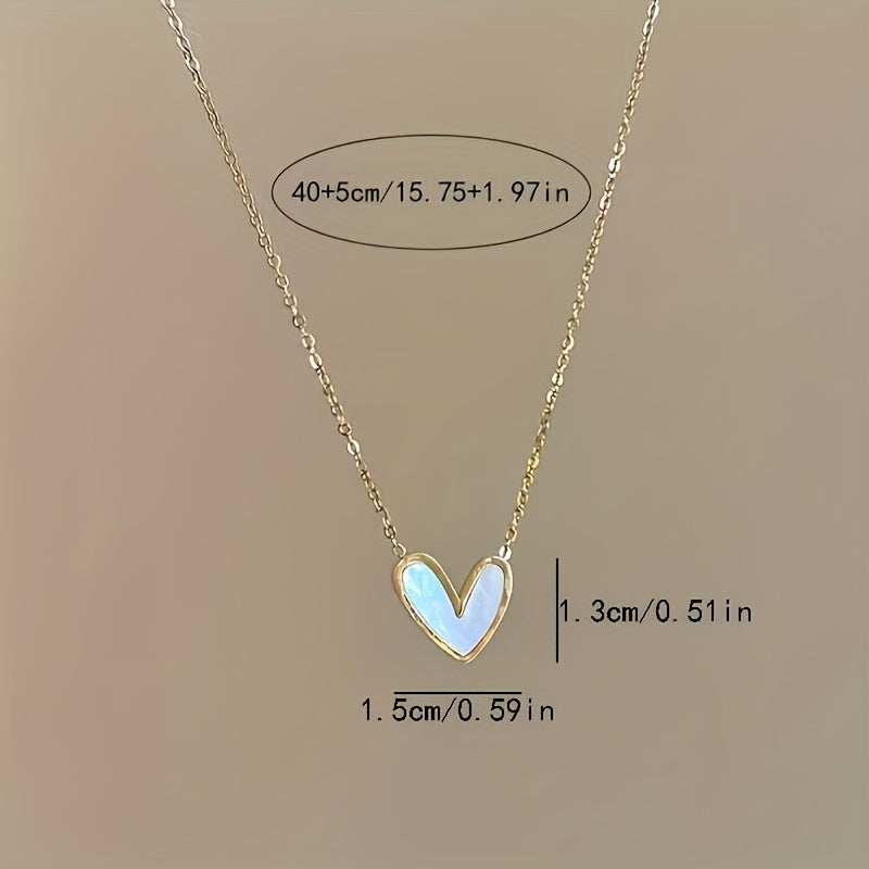 Elegant & Simple Heart Pendant Necklace - Perfect Gift for Her, Alloy, Versatile for Casual Attire