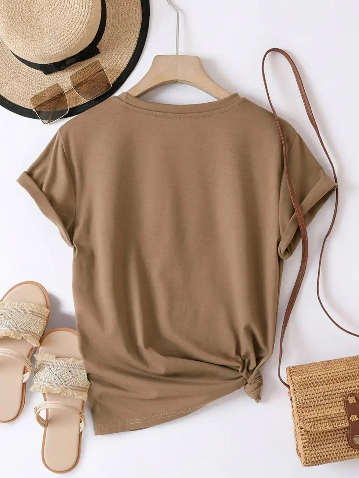 Comfortable And Relaxed Round Neck Short Sleeve Suitable T-Shirt