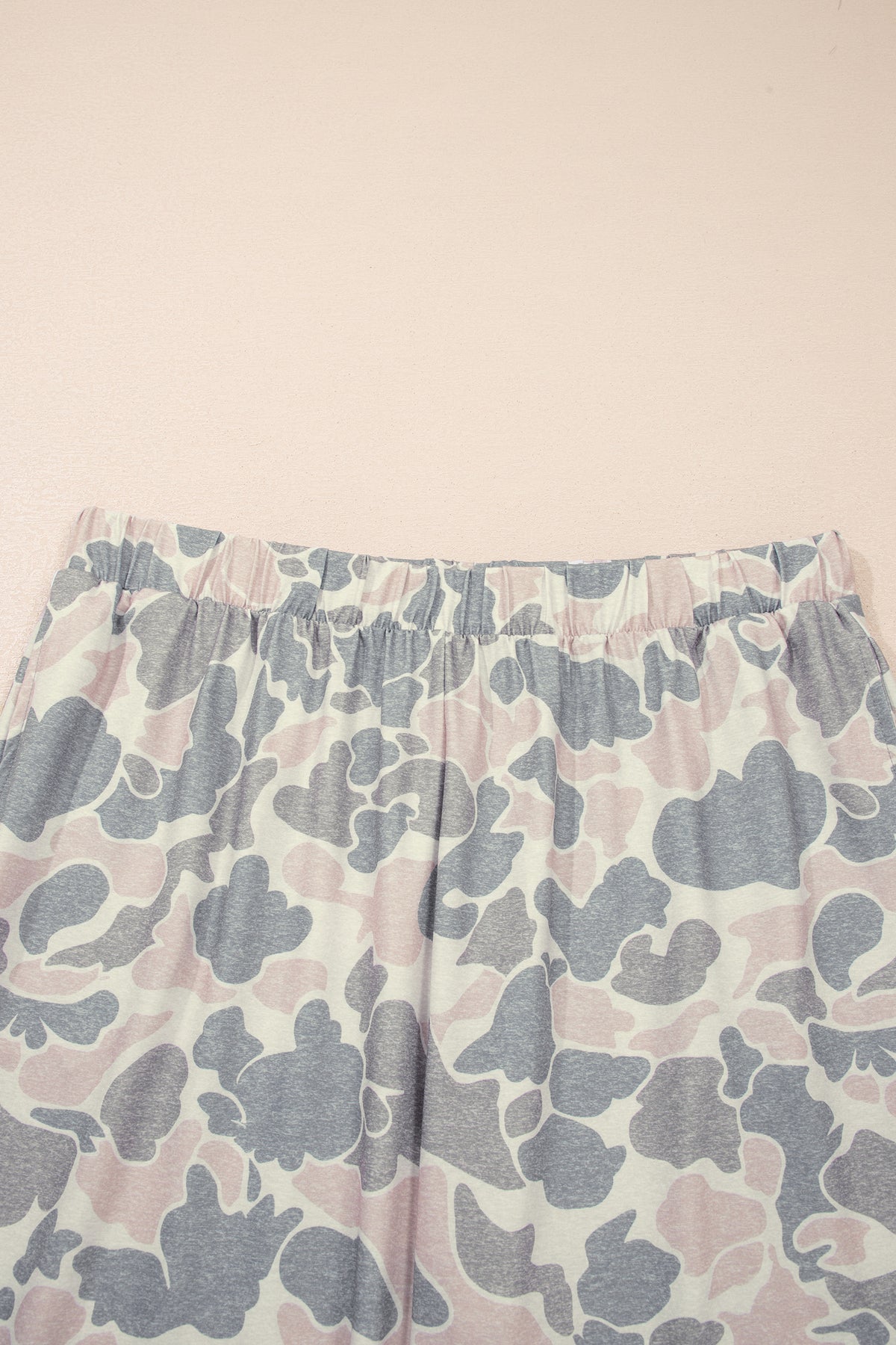 Multicolour Retro Camouflage Print Plus Size 2pcs Outfit