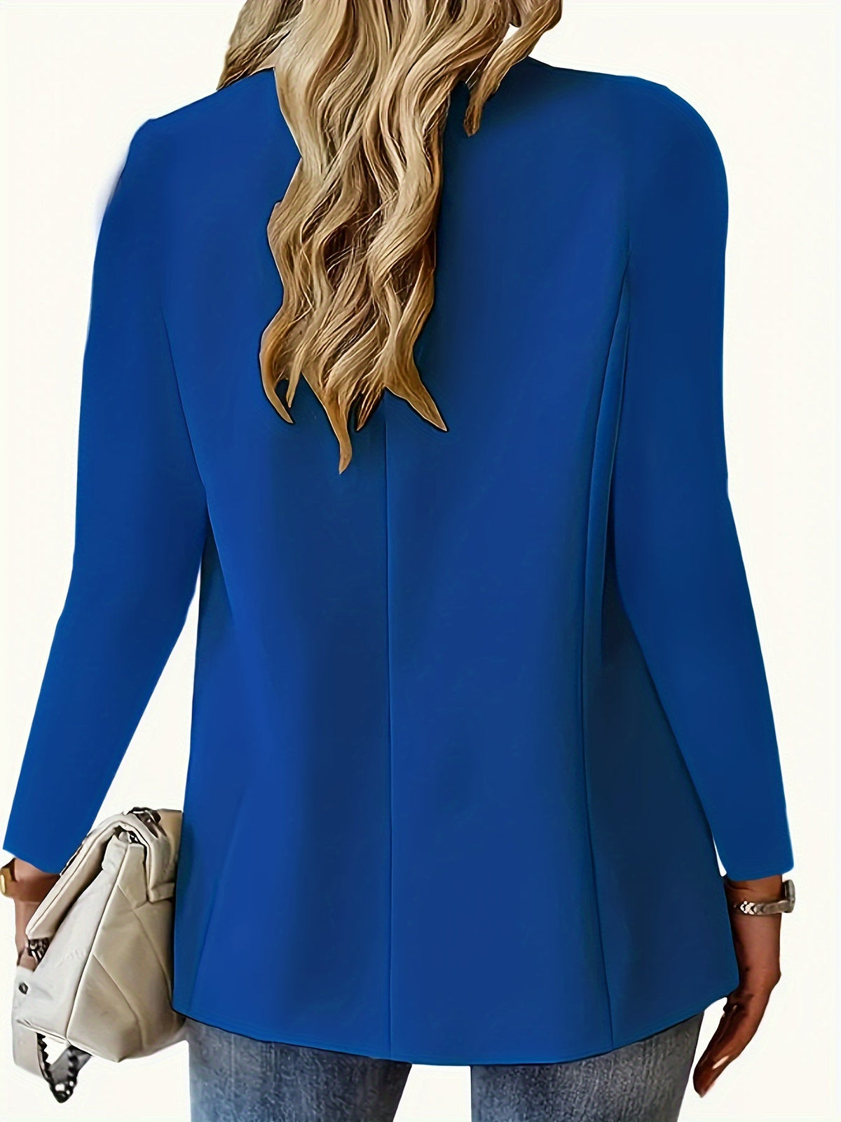 Long Sleeve Solid Color Elegant Lapel Small Suit Jacket