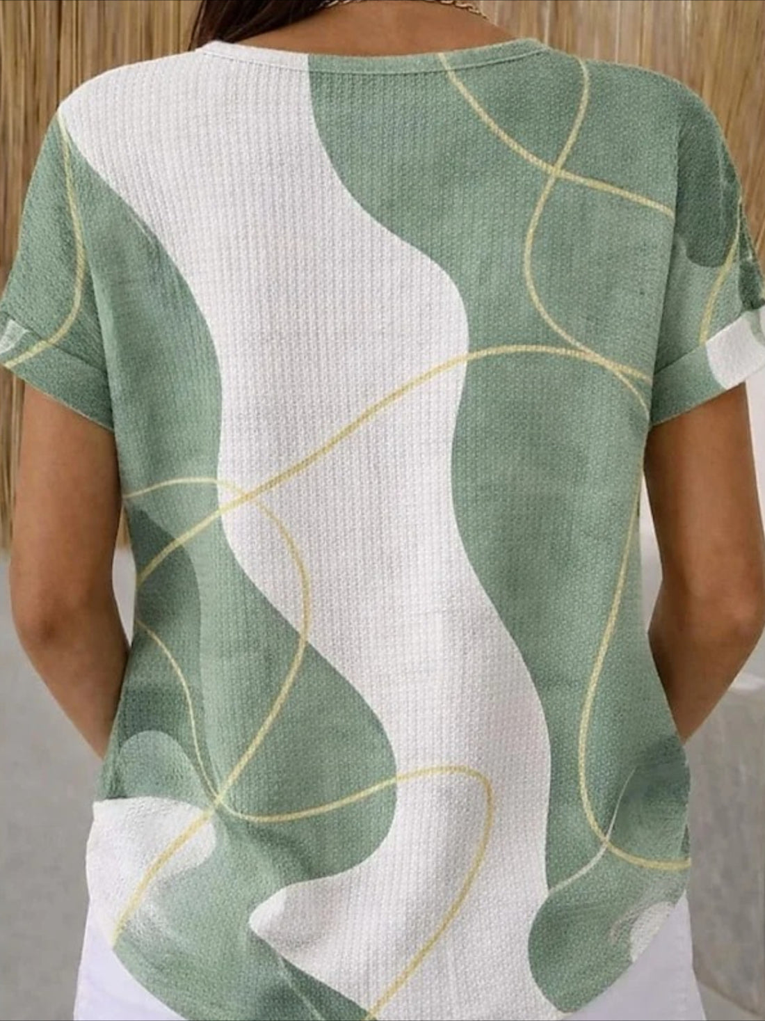 Loose Geometric Others Vintage T-Shirt