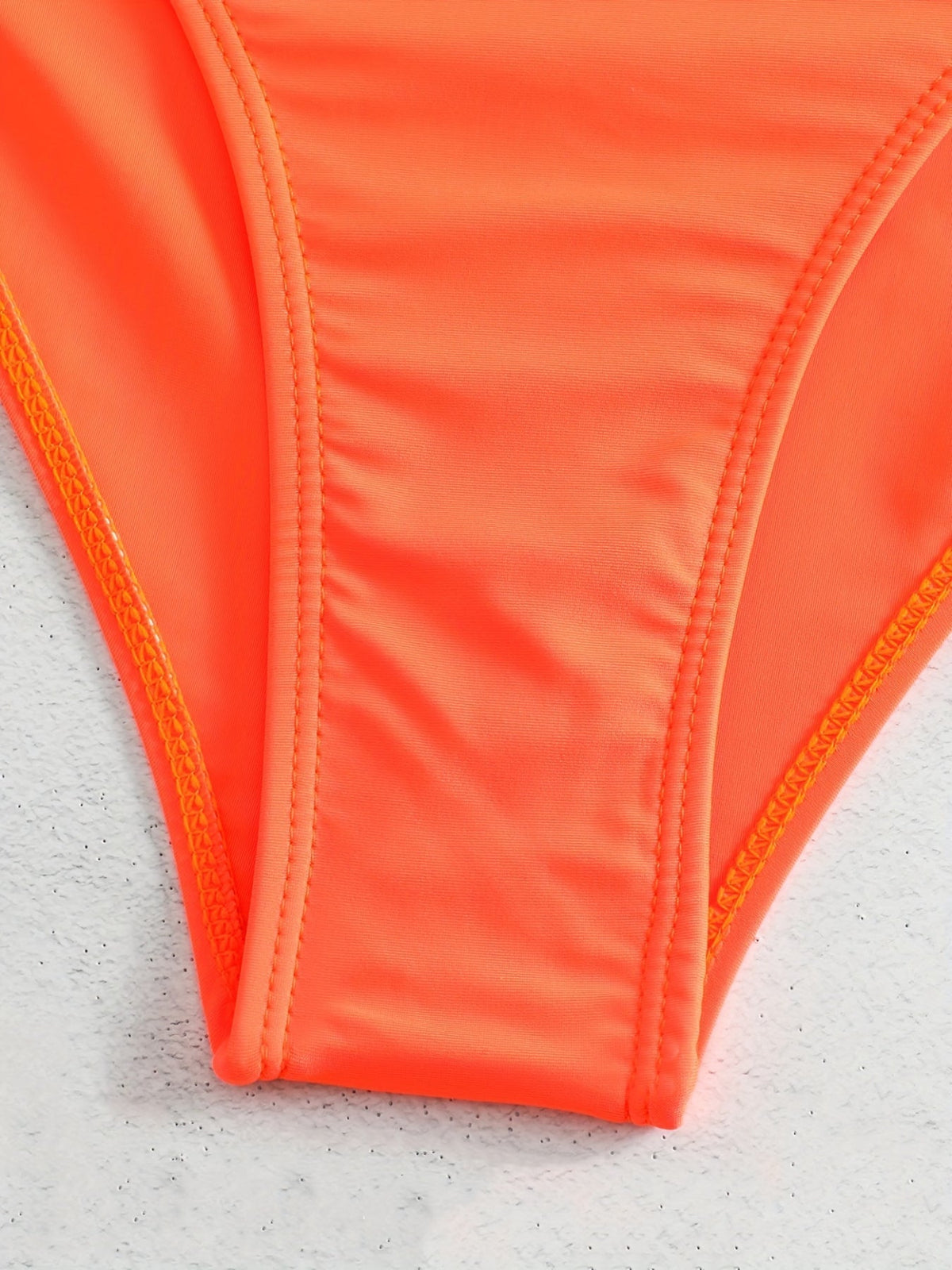 Plain Mesh Contrast Criss Cross Skirted 2 Piece Set Bikini, Scoop Neck Spaghetti Strap Twist Solid Color Swimsuit For Beach Pool Bathing