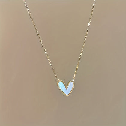 Free Gift Elegant & Simple Heart Pendant Necklace - Perfect Gift for Her, Alloy, Versatile for Casual Attire