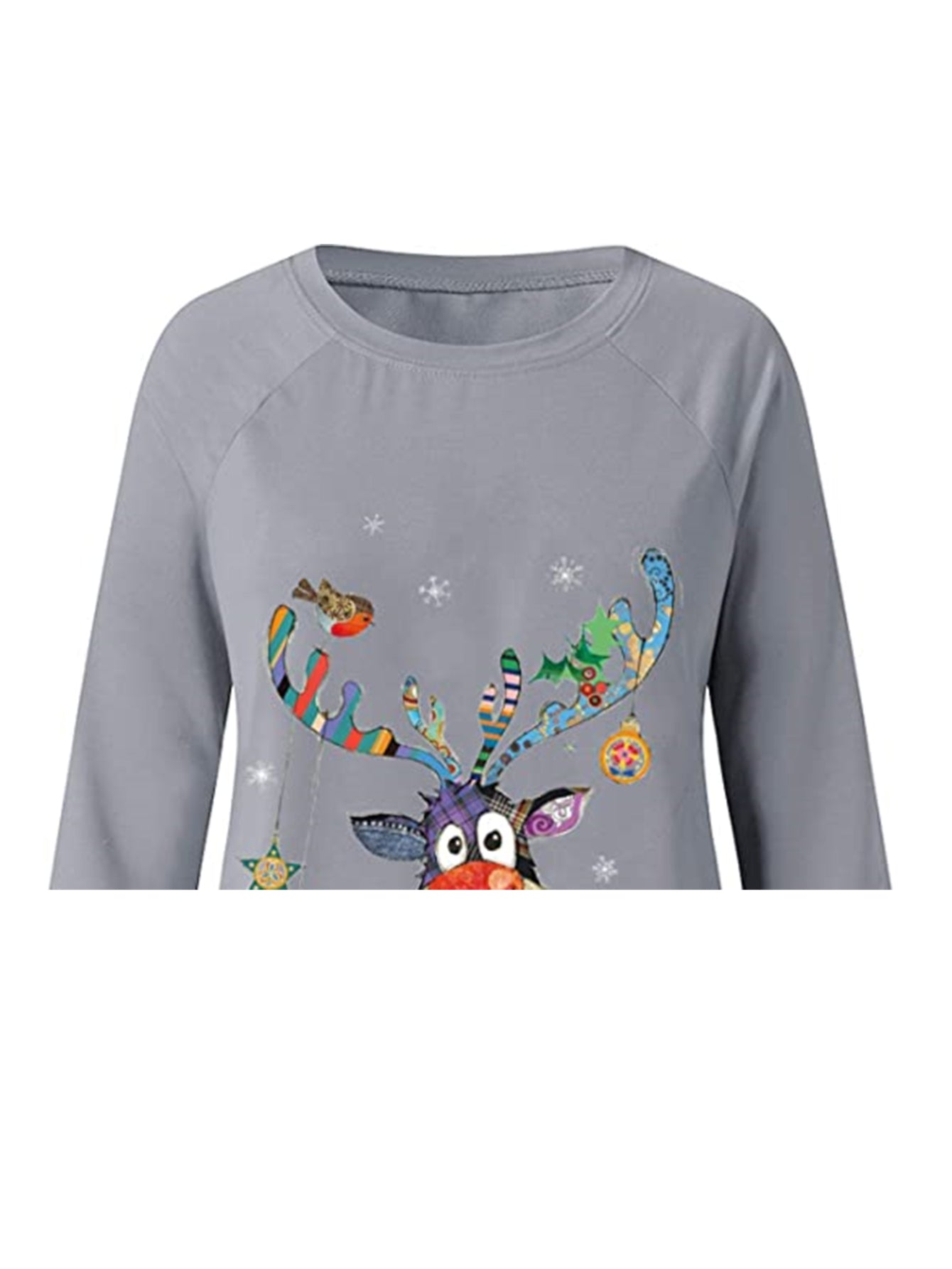Women's Sweatshirt Casual Christmas Crew Neck Printed Long Sleeve Fashion Fall Loose Pullover