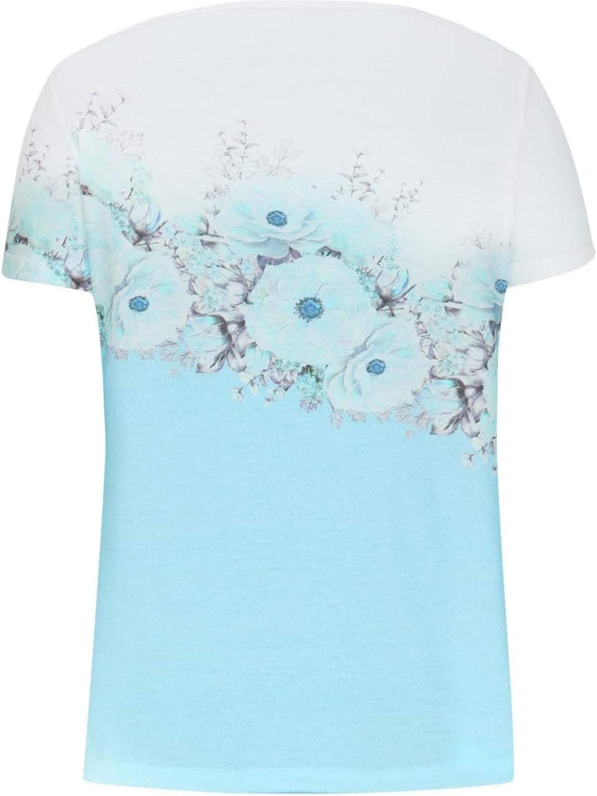 V Neck Short Sleeve Cute Print Graphic Tees