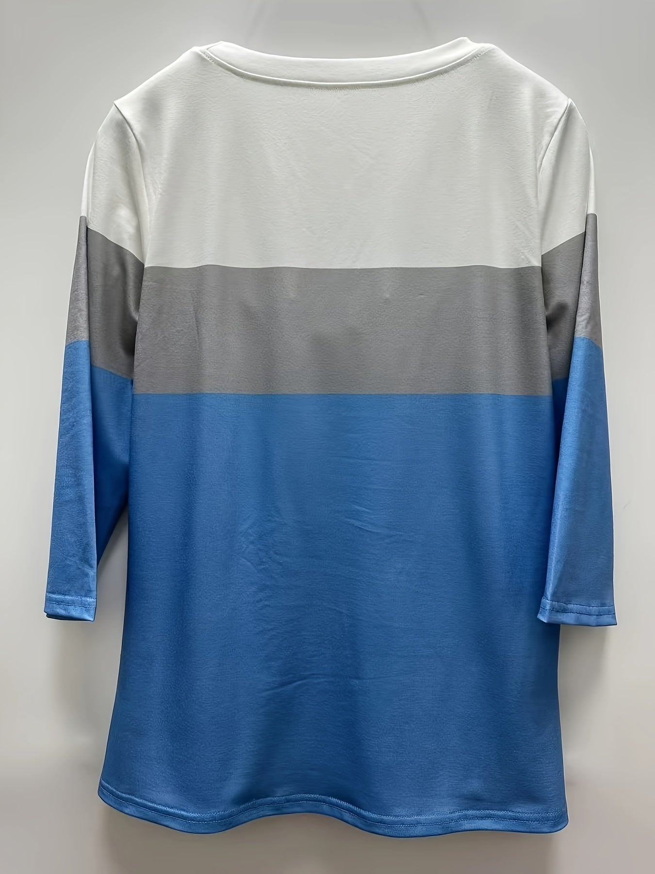 Regular Fit Printed Three-Quarter Sleeve Round Neck T-Shirt