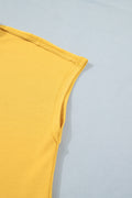 Banana Cream Loose Polo Tee Elastic Waist 2pcs Short Set