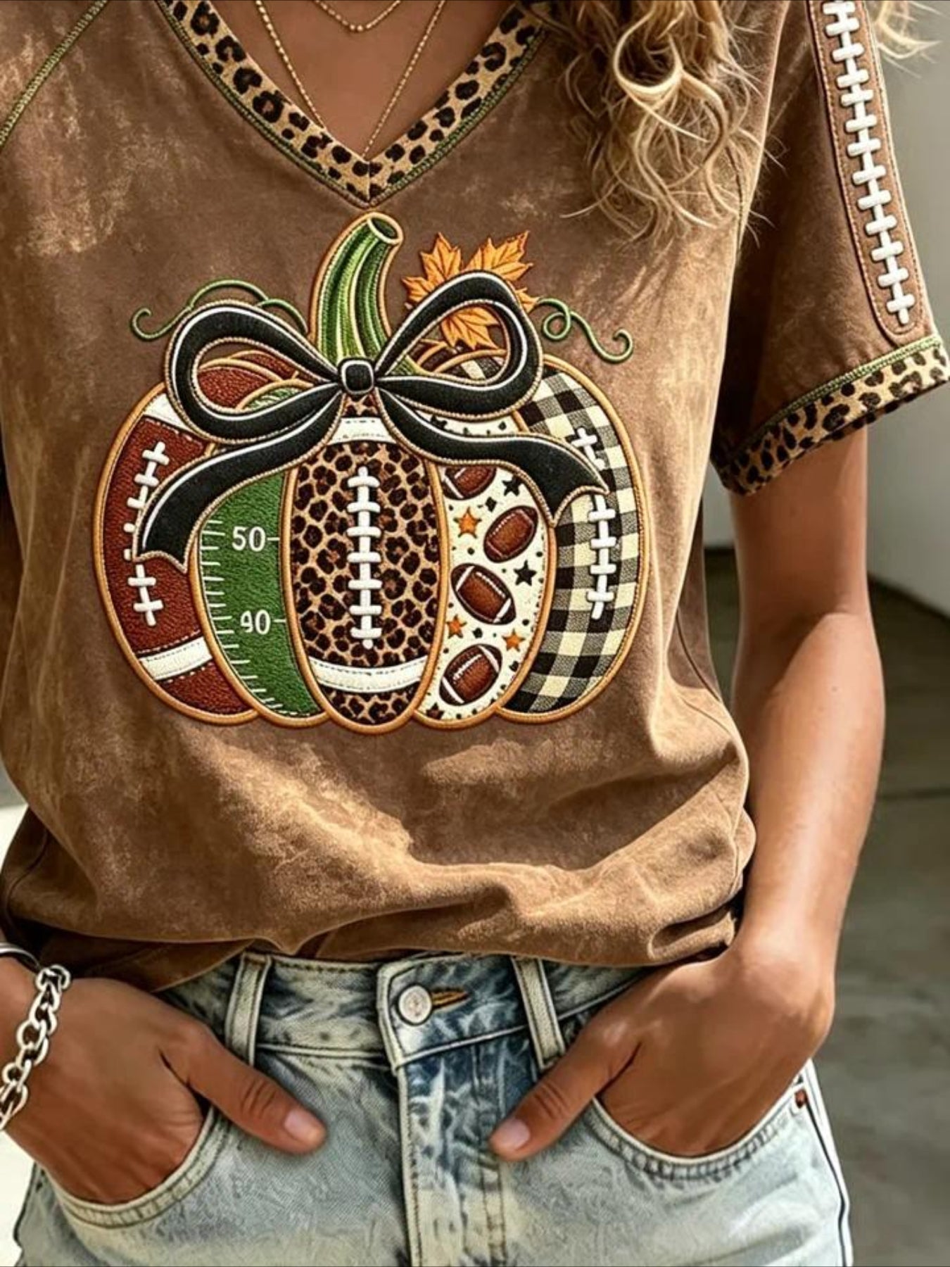 100% Cotton V Neck Vintage Regular Print Fit T-Shirt