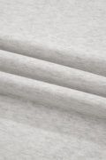 Light Grey Exposed Seam Detail Mock Neck Tee