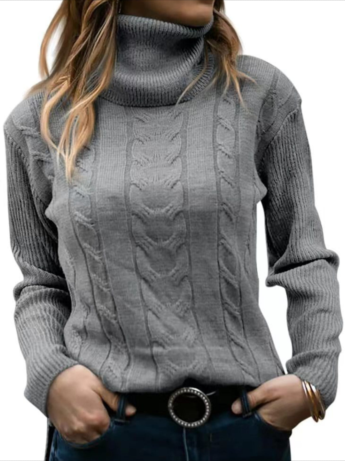 Turtleneck Casual Regular Fit Sweater