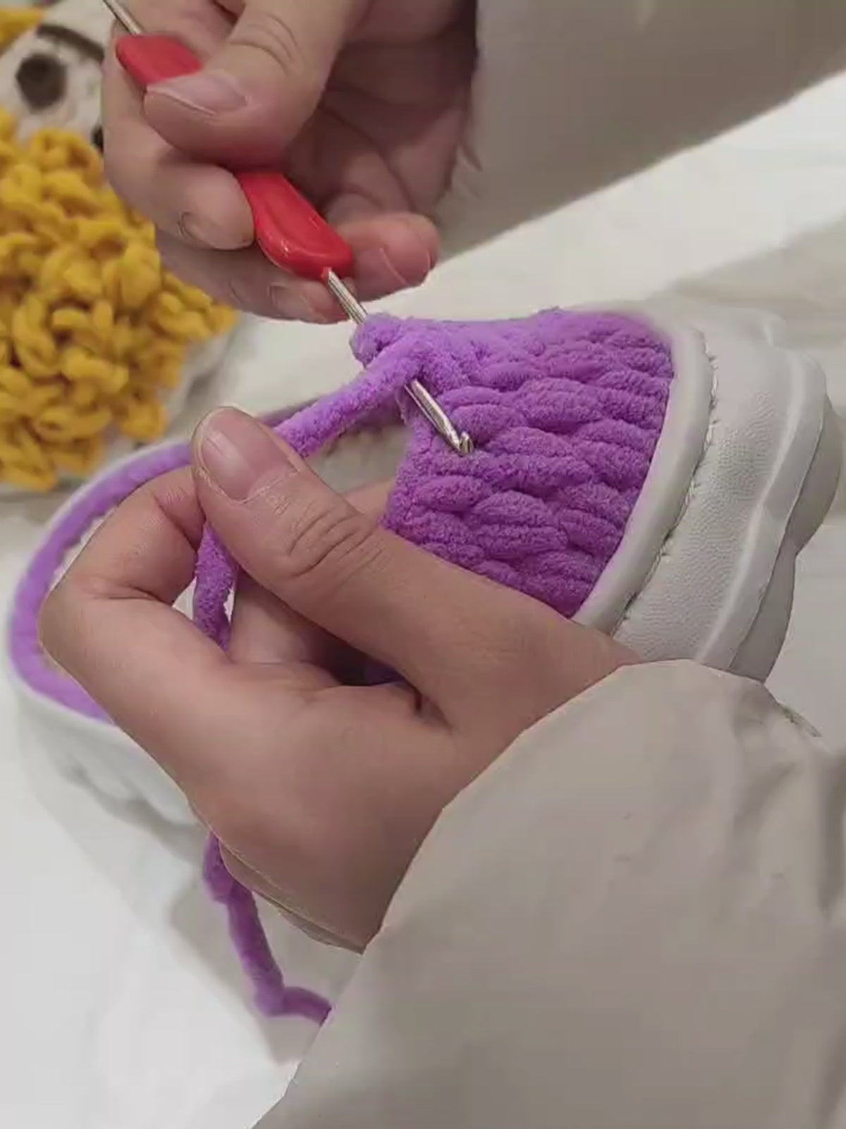 100% Handcrafted Crochet Ugly-cute Warm Slippers for Fall & Winter